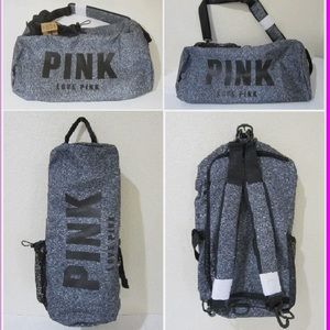 NWT Pink CONVERTIBLE DUFFLE BACKPACK